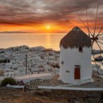 mykonos sunset landscape