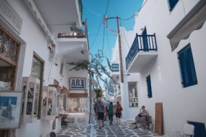 mykonos town streets